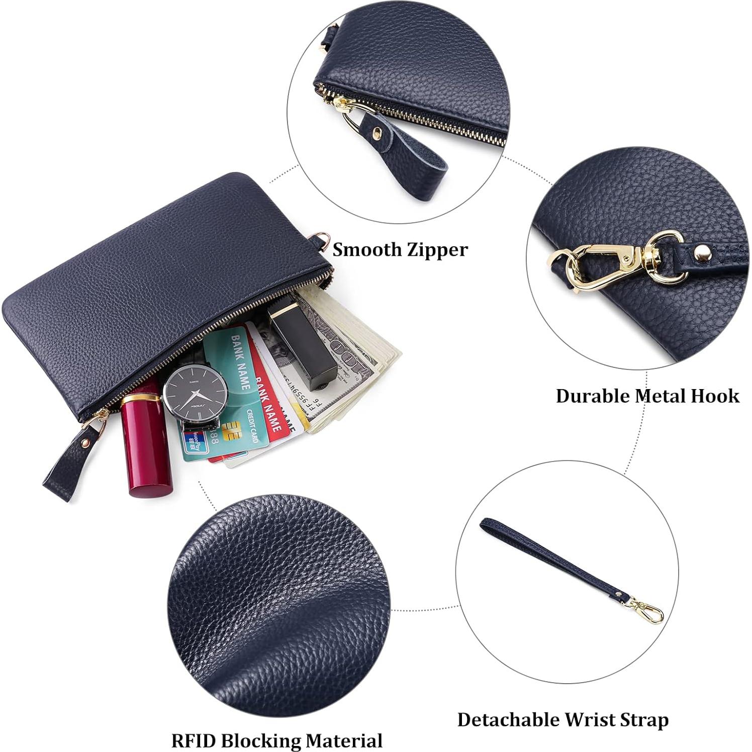 Cartera de Mano GOIACII para Mujeres de Cuero con Bloqueo RFID