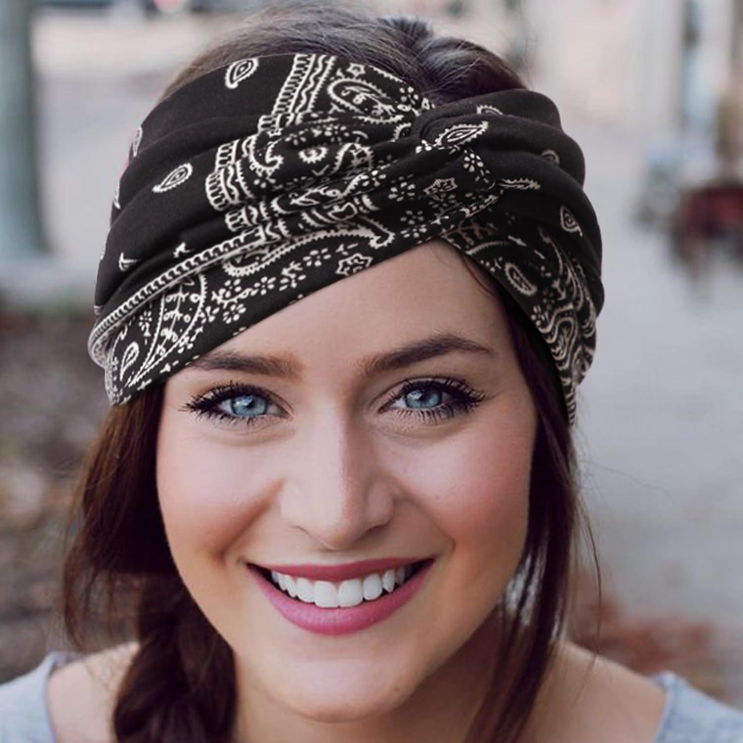 Diademas Turbante DRESHOW 4 Pcs para Mujeres - Amplias y Cómodas