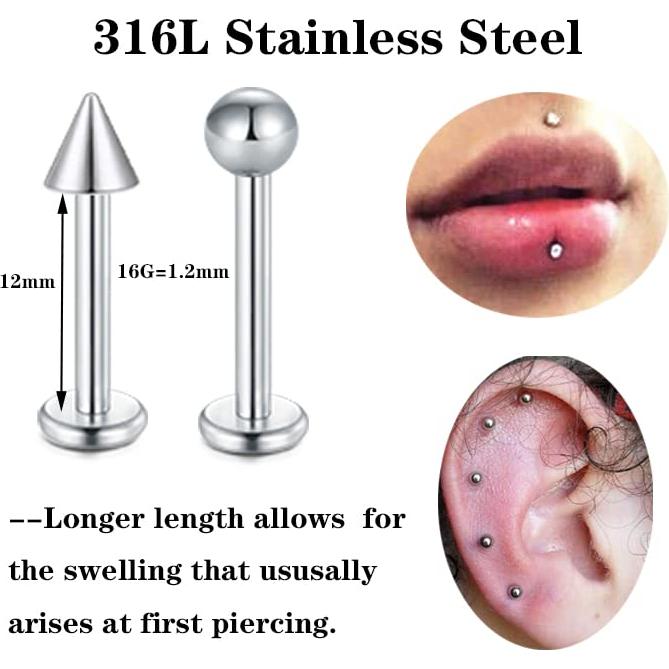 Kit de Piercing Profesional DJCIW 90PCS Acero Inoxidable