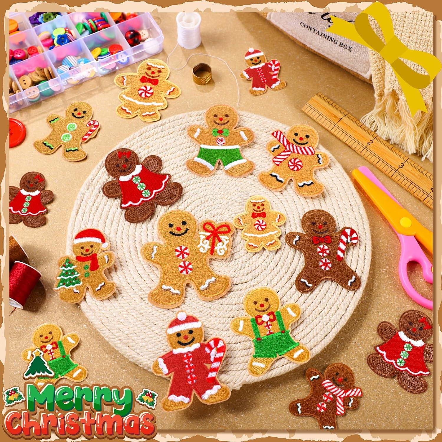 48 Parches Bordados Chenille Tigeen Galleta de Jengibre