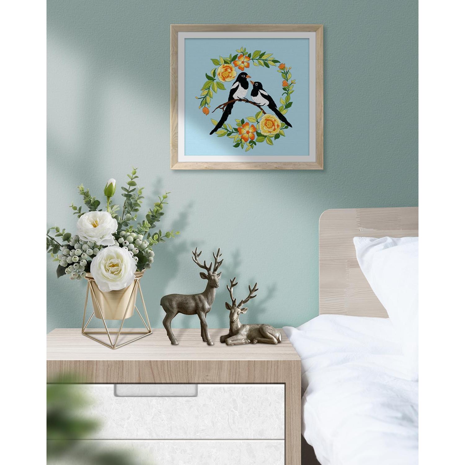 Kit de Bordado TINDTOP para Principiantes - Pájaro, 20x20 cm