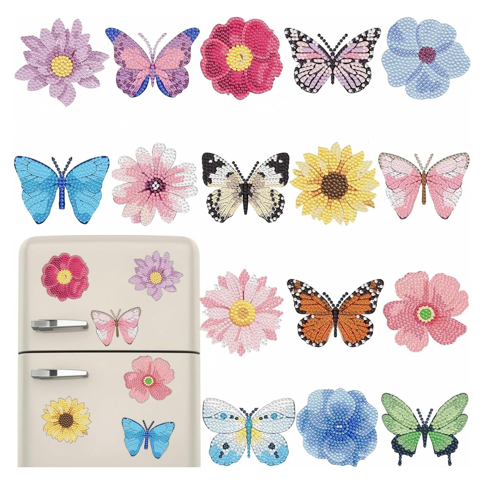 Kit de Pintura de Diamante 16 Pcs Bulerrylulu Mariposa