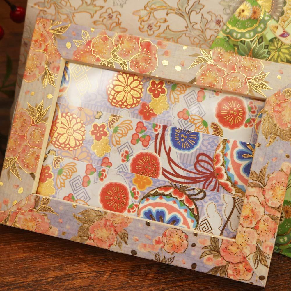 Conjunto de Cinta Washi Decorativa YUBBAEX 15 Rollos Flores