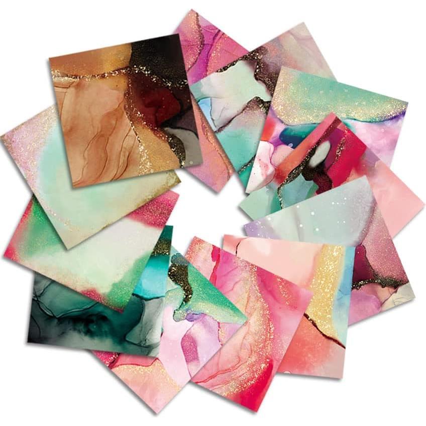 Papel de Scrapbook Rosa Mármol iKammo 30x30 cm - 24 Hojas