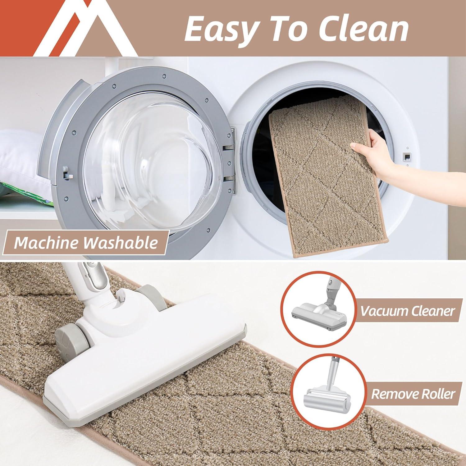 Alfombrillas Antideslizantes para Escaleras COSY HOMEER 71x23cm 4pc Beige