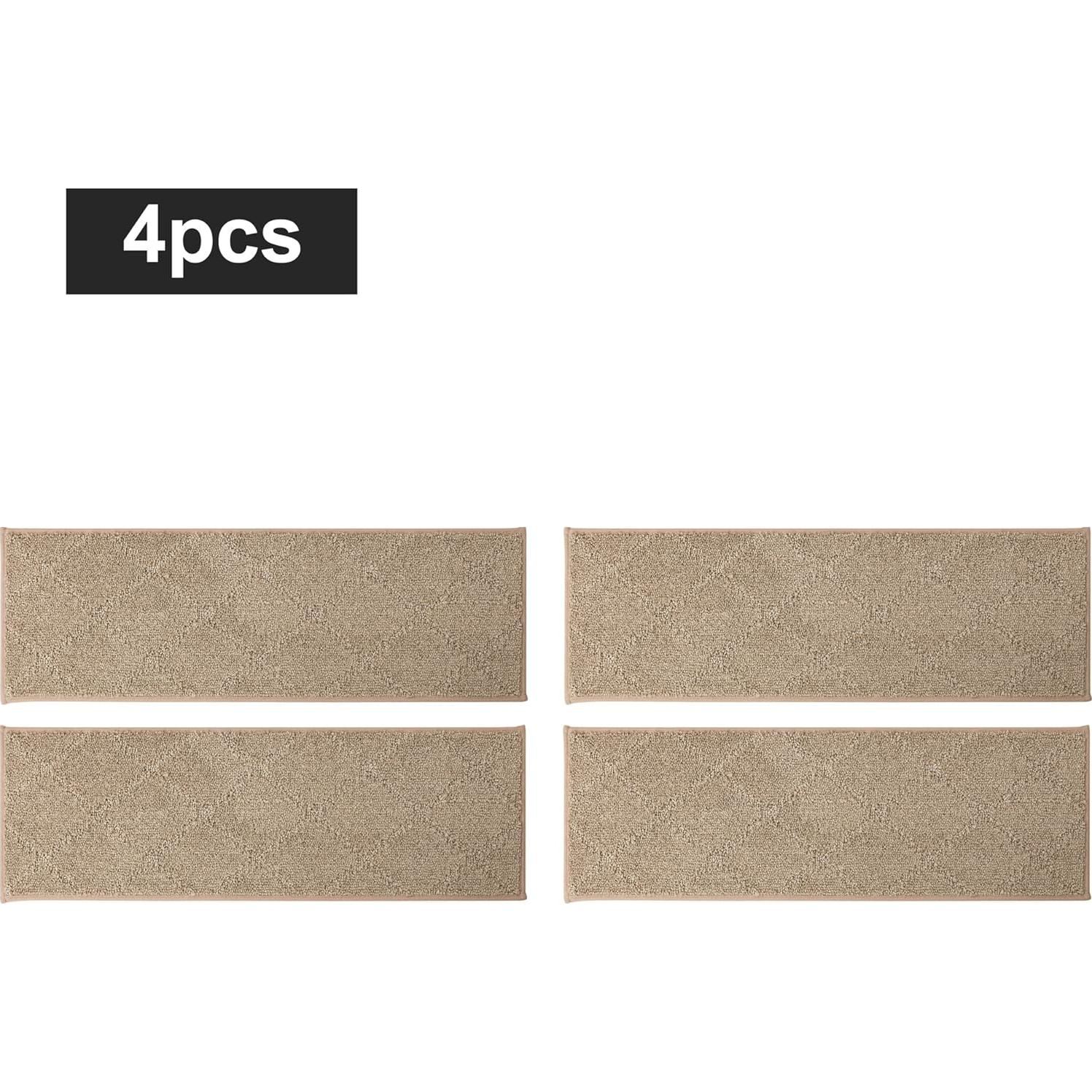 Alfombrillas Antideslizantes para Escaleras COSY HOMEER 71x23cm 4pc Beige