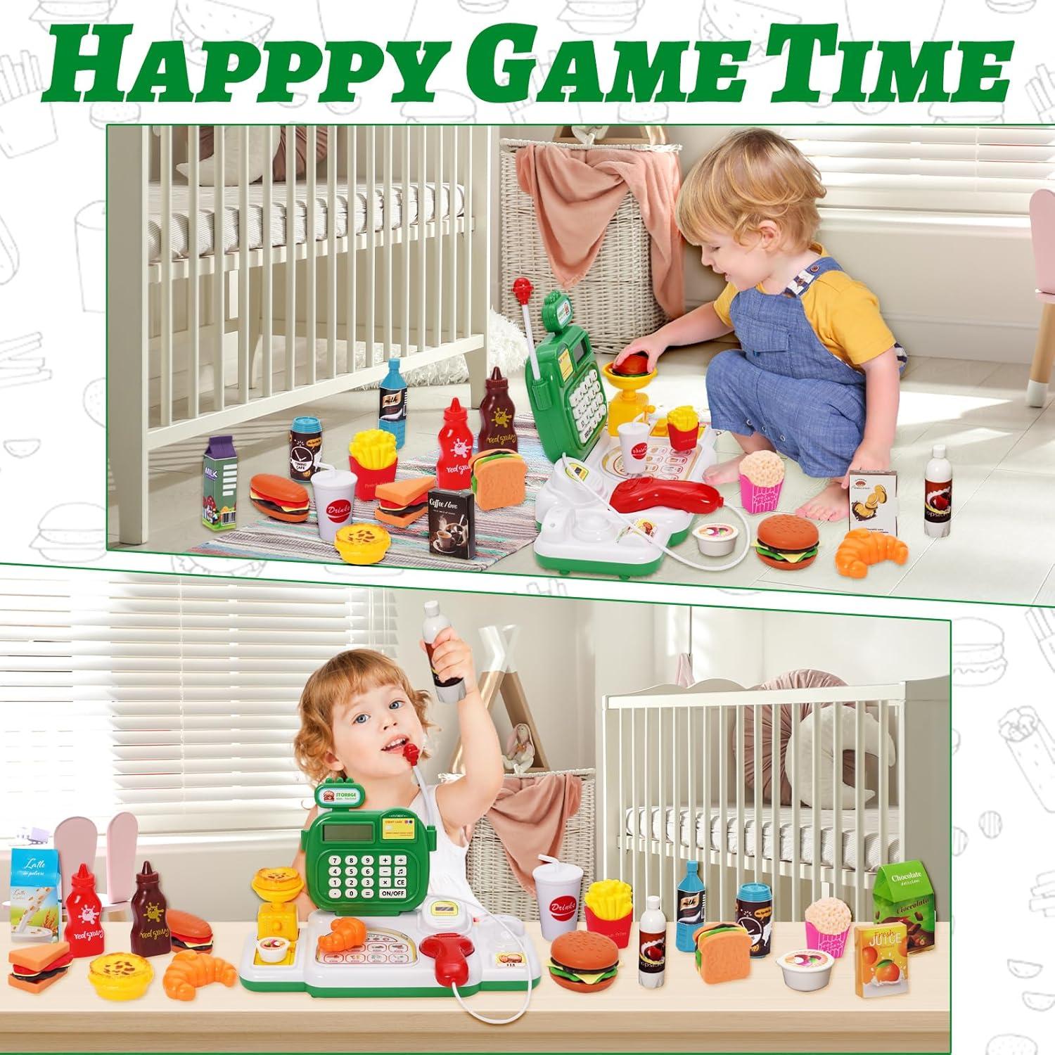 Caja Registradora Infantil Jomifin Verde con Sonidos Realistas