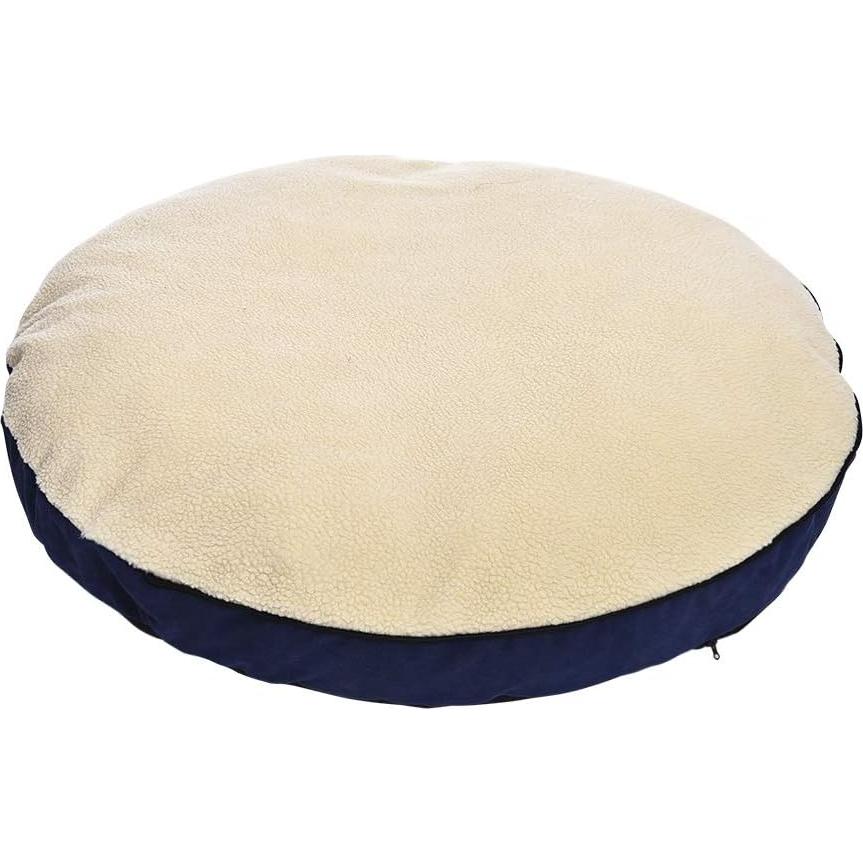 Cama Cueva para Mascotas Amazon Basics Grande Azul 88.9x88.9 cm