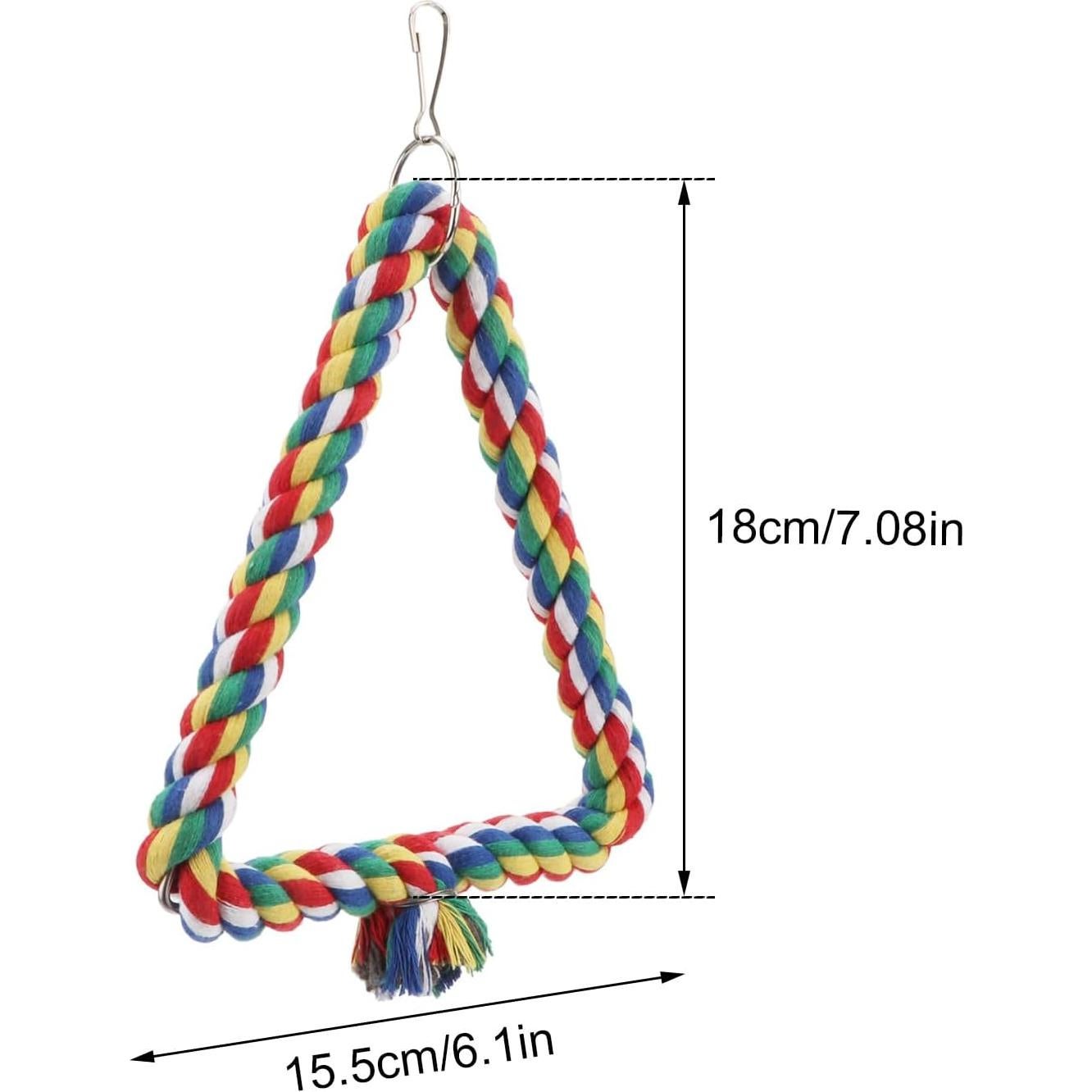 Percha Triangular Ajustable Hypeety para Loro Pequeño y Mediano 15x18cm