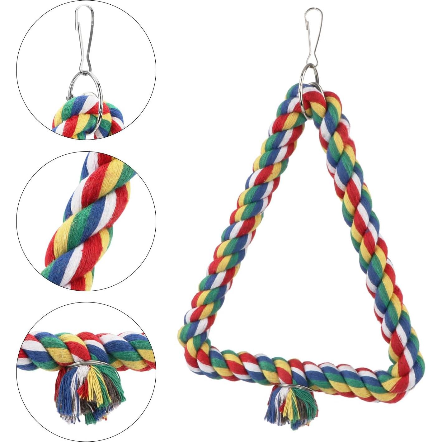 Percha Triangular Ajustable Hypeety para Loro Pequeño y Mediano 15x18cm