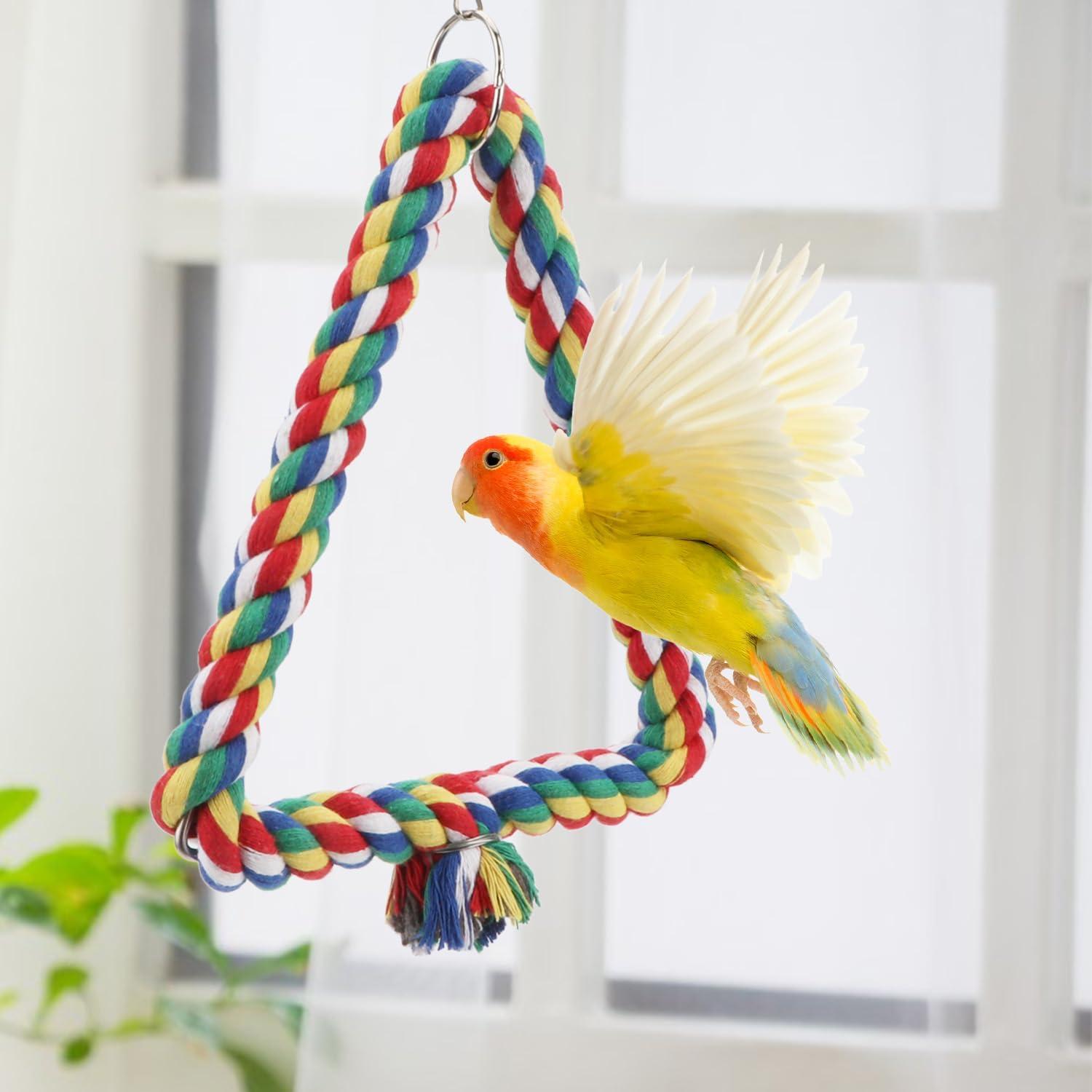 Percha Triangular Ajustable Hypeety para Loro Pequeño y Mediano 15x18cm