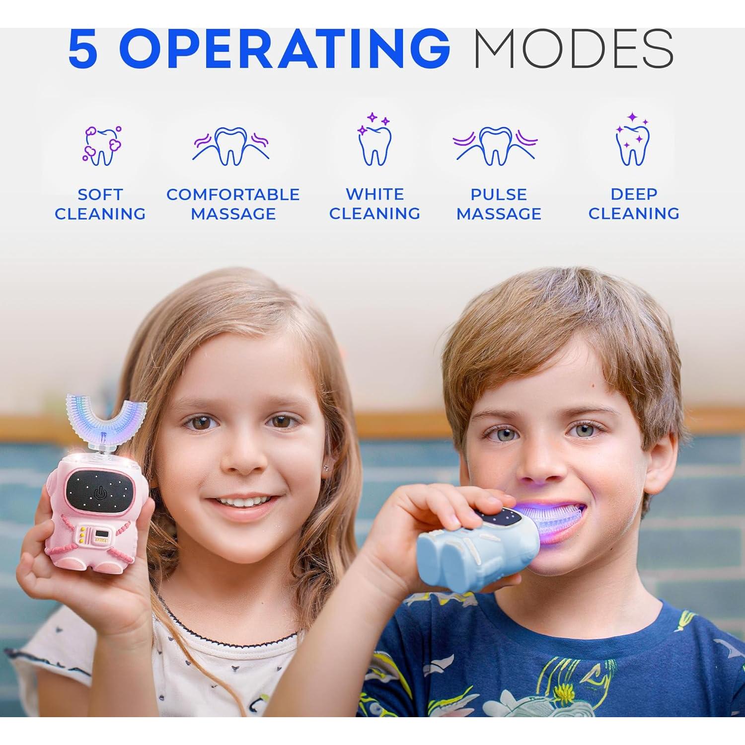 Cepillo de dientes eléctrico Bendi Kids 360° para niños 2-7 años