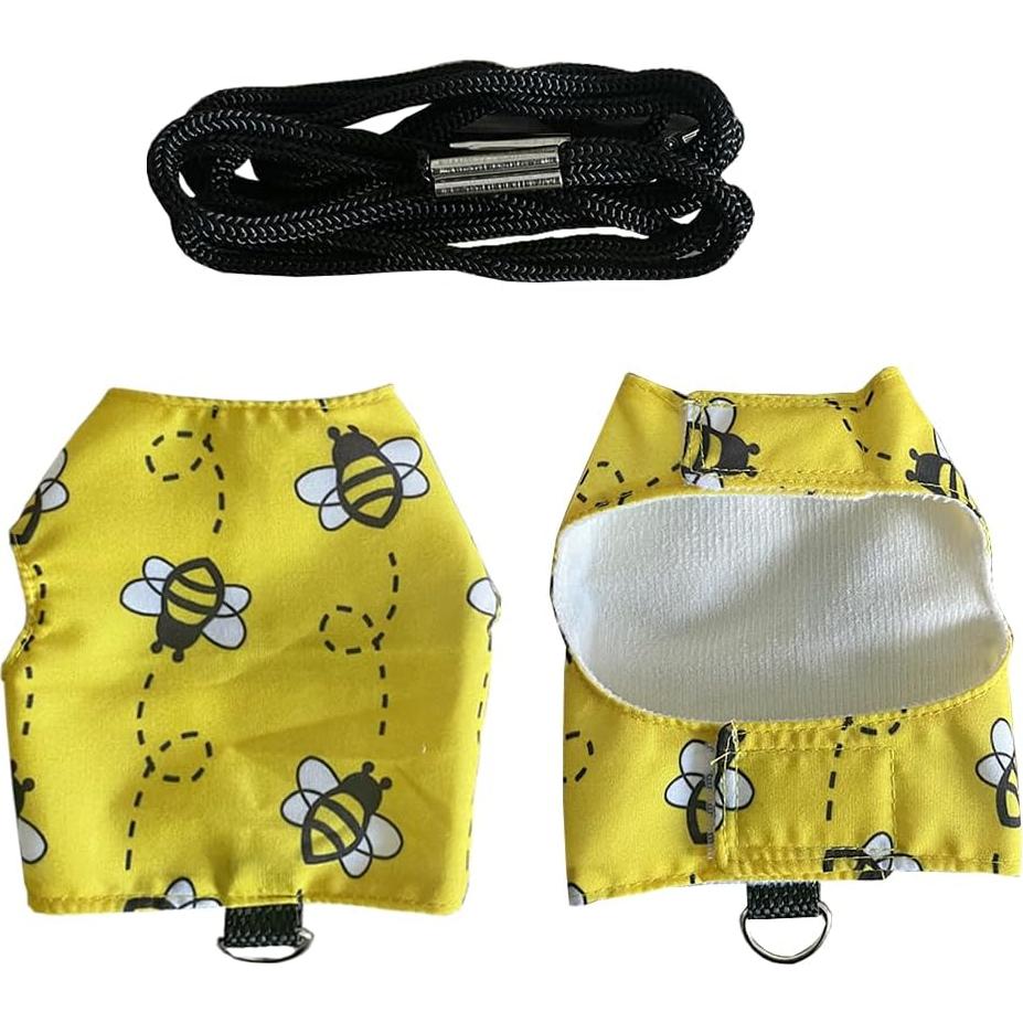 Ropa para Reptiles Anelekor con Correa y Sudadera Abeja