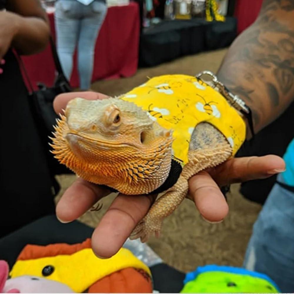 Ropa para Reptiles Anelekor con Correa y Sudadera Abeja