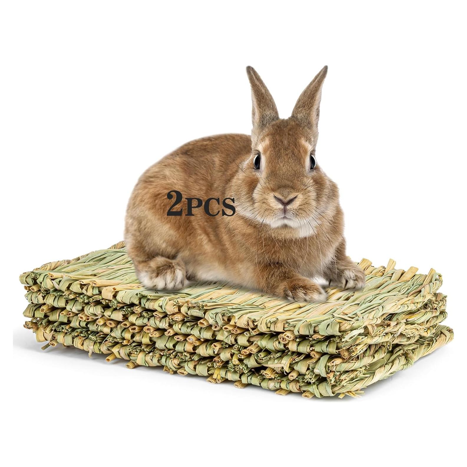 Alfombrillas de Hierba Tejidas Sukh 2 PCS para Mascotas Pequeñas