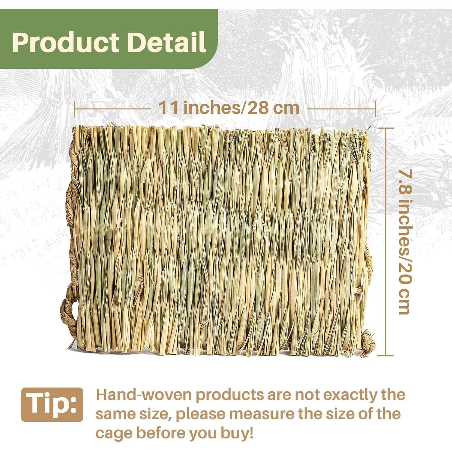 Alfombrillas de Hierba Tejidas Sukh 2 PCS para Mascotas Pequeñas