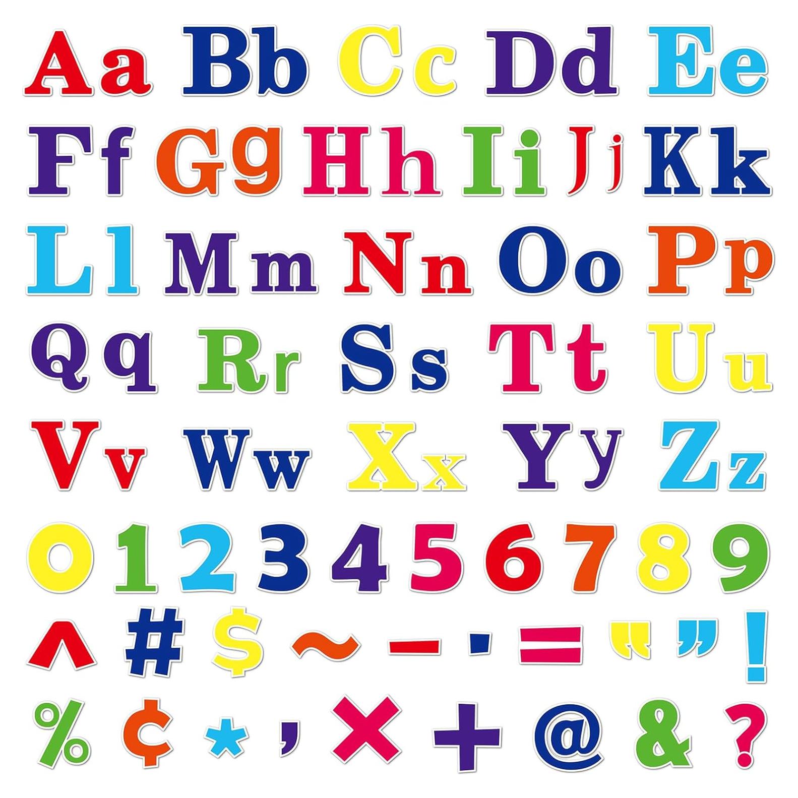 81 Piezas Letras Magnéticas Coloridas Wiooffen para Tablero