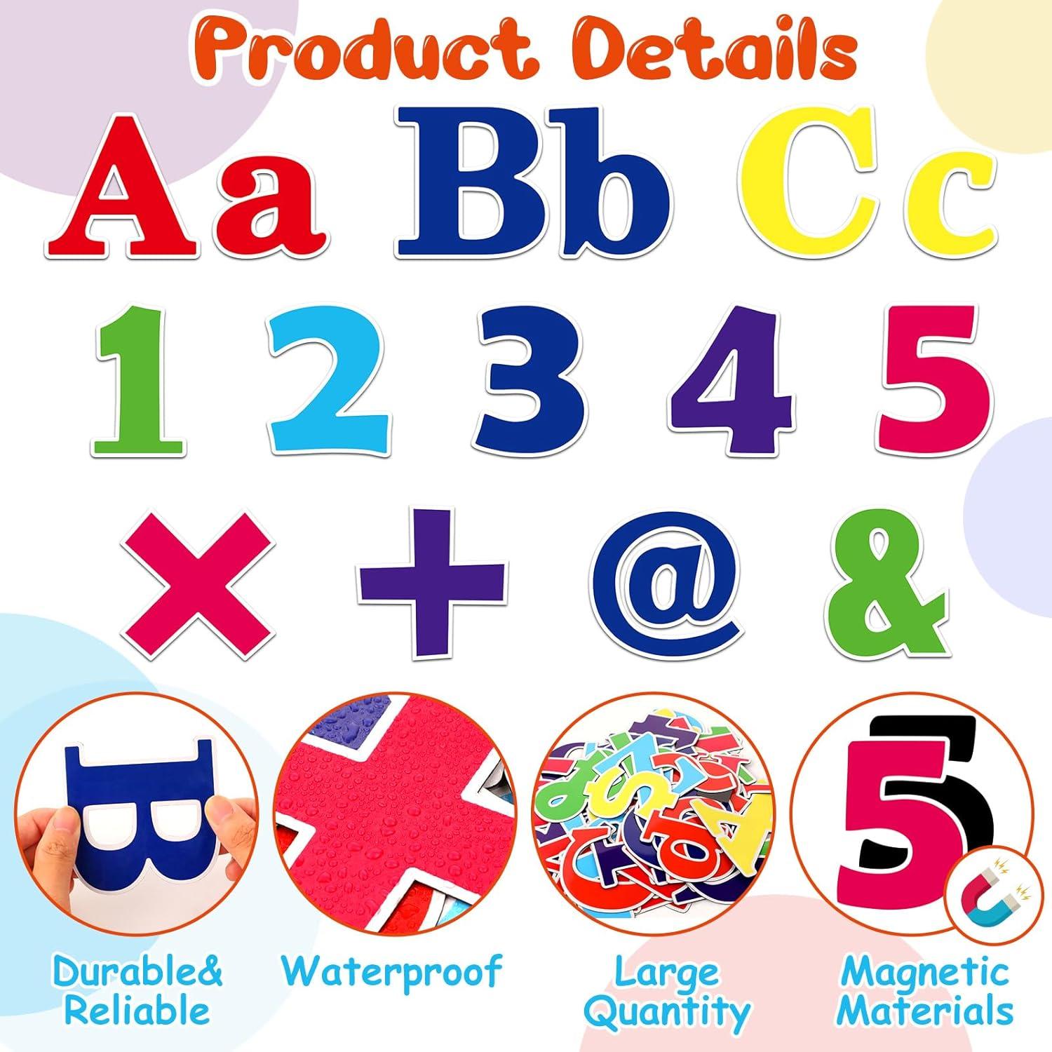 81 Piezas Letras Magnéticas Coloridas Wiooffen para Tablero