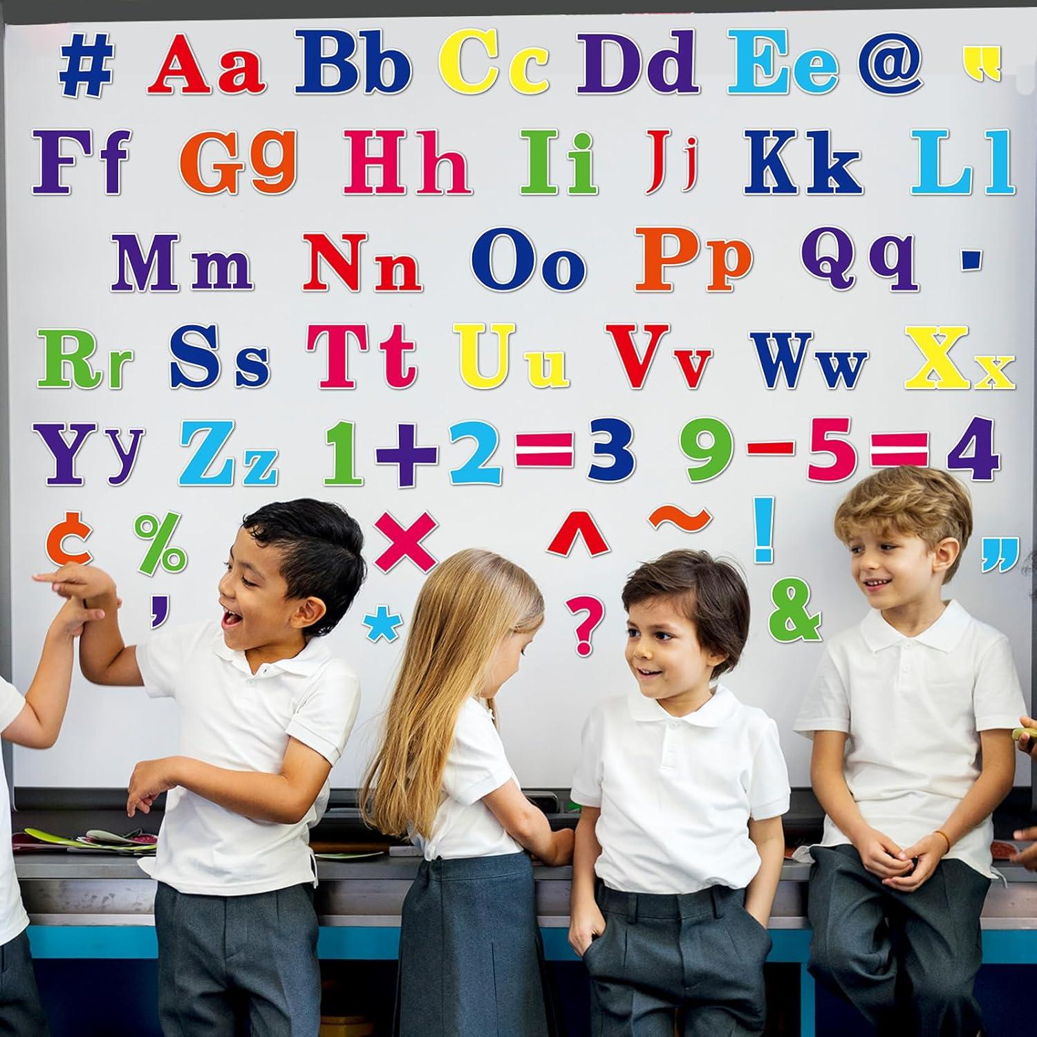 81 Piezas Letras Magnéticas Coloridas Wiooffen para Tablero