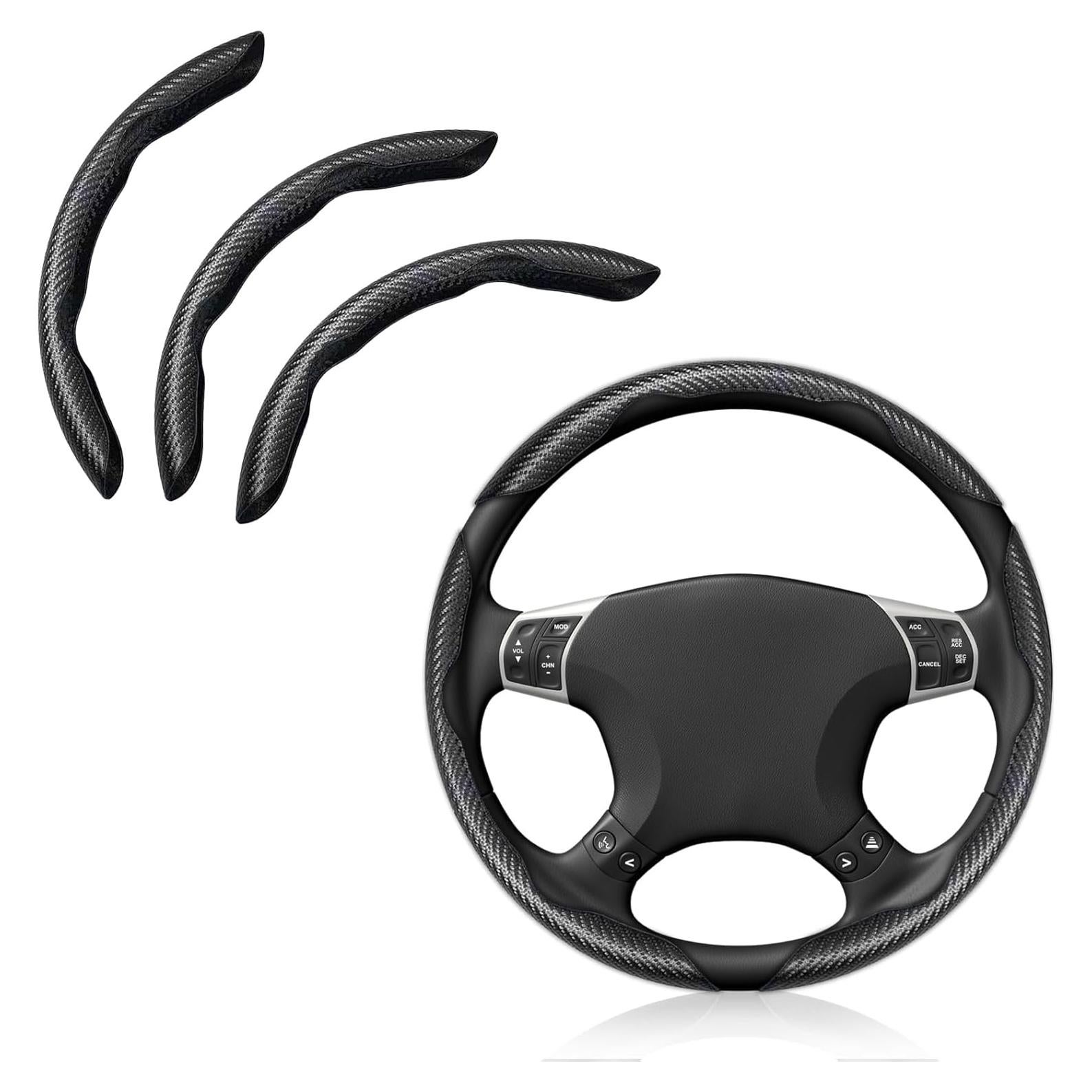 Cubierta de Volante Pincuttee Fibra de Carbono Antideslizante 3PC