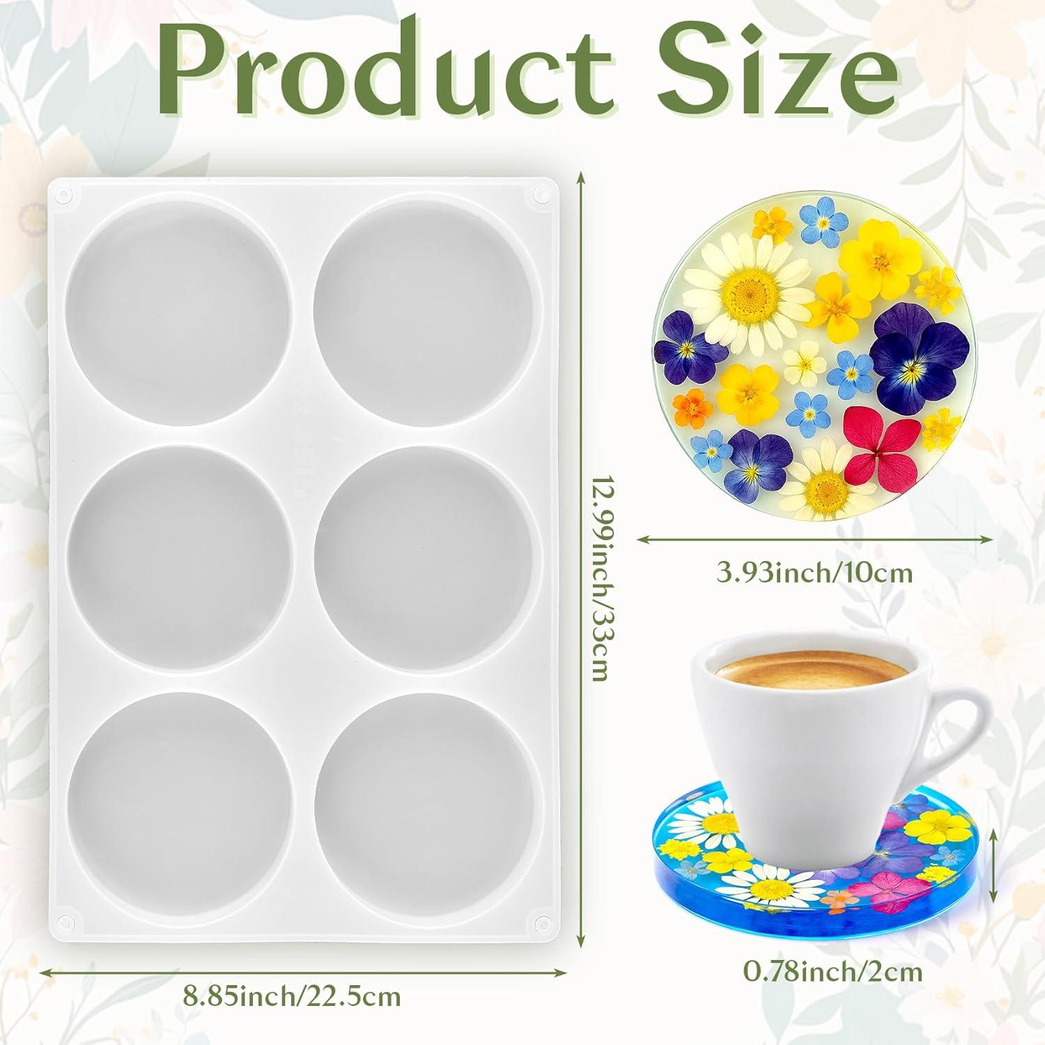 Molde de Silicona para Posavasos Redondos vueuKiGE 6 Cavidades