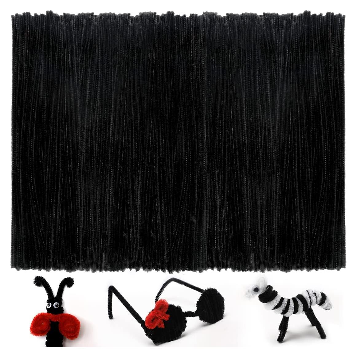 Limpiapipas Negros IOOLEEM 200pcs 30.5cm para Manualidades