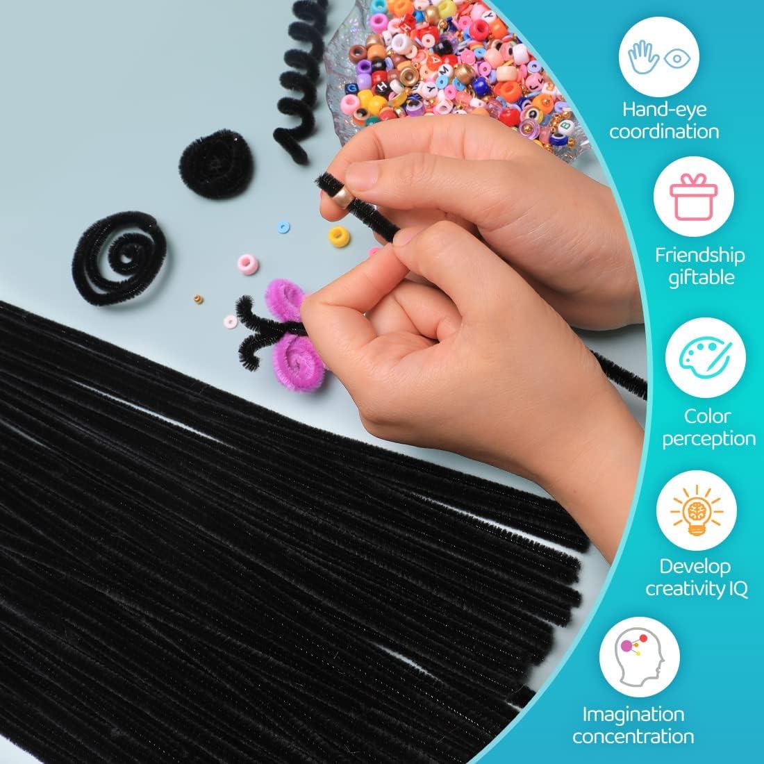 Limpiapipas Negros IOOLEEM 200pcs 30.5cm para Manualidades