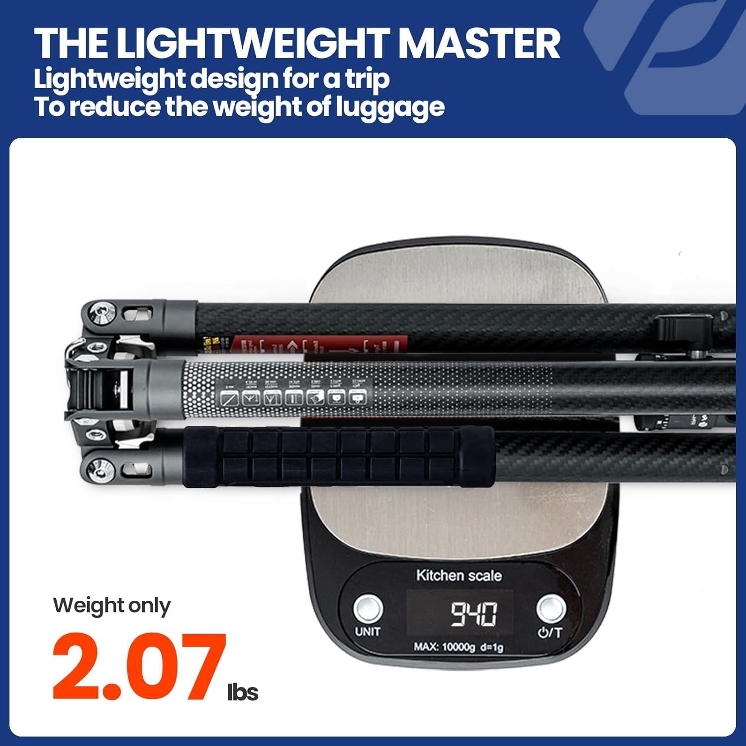 Trípode Fotopro X-Aircross 3 fibra carbono 62cm ultraligero