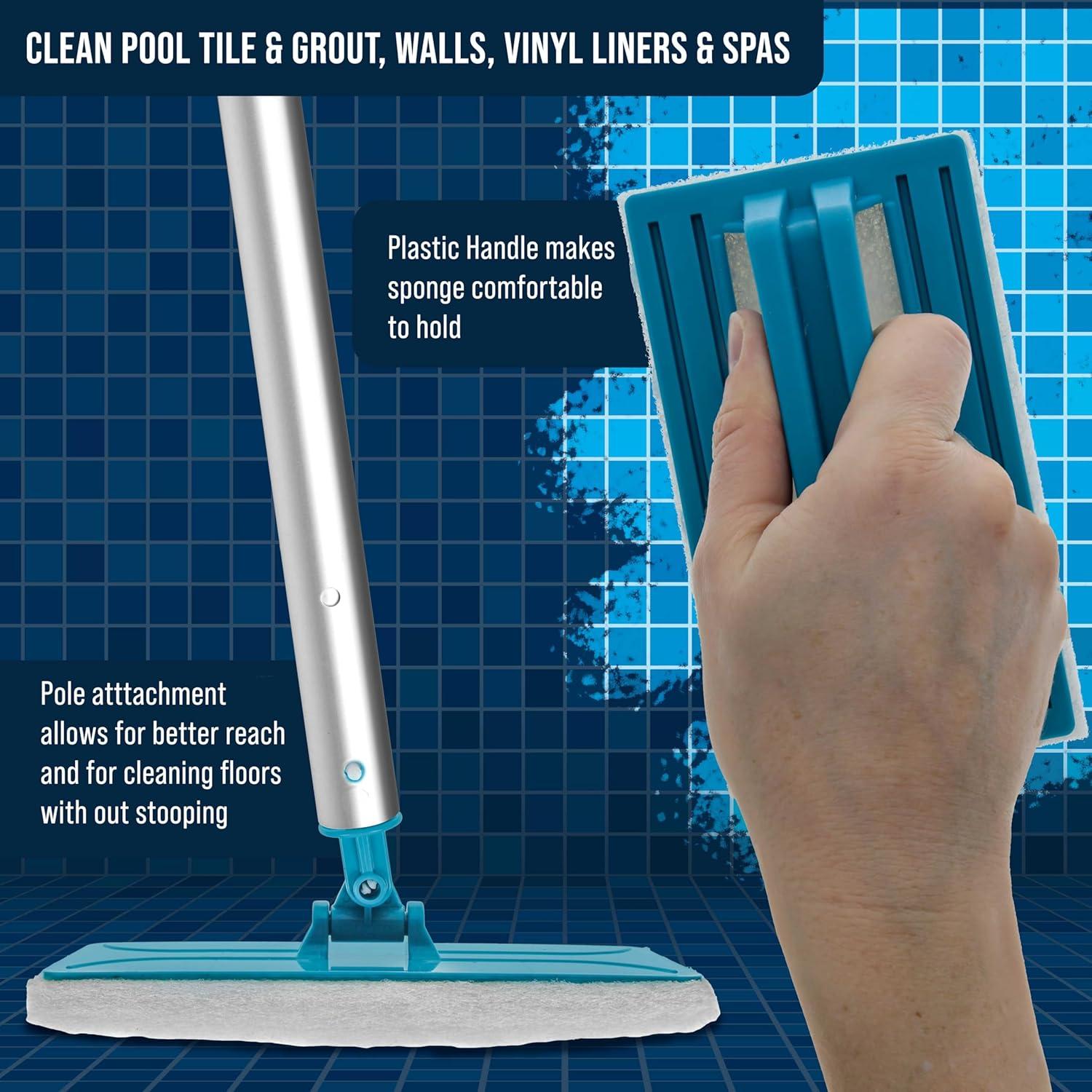 Cepillo de Fregado U.S. Pool Supply con Almohadilla de Esponja