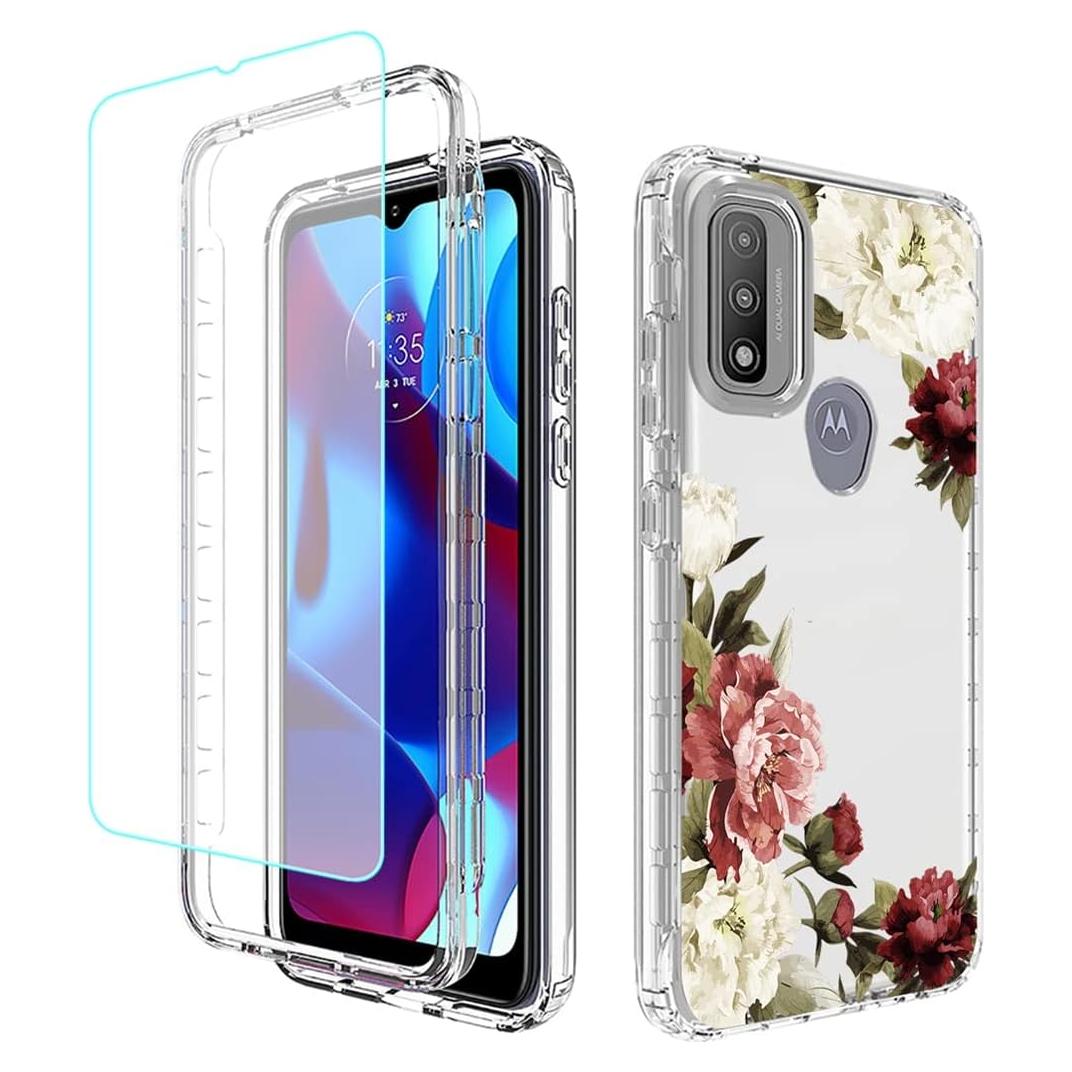 Funda Protectora para Moto G Pure 2021 Tothedu Floral con Protector