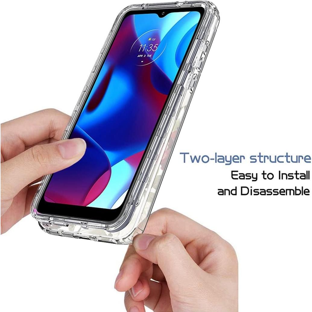 Funda Protectora para Moto G Pure 2021 Tothedu Floral con Protector