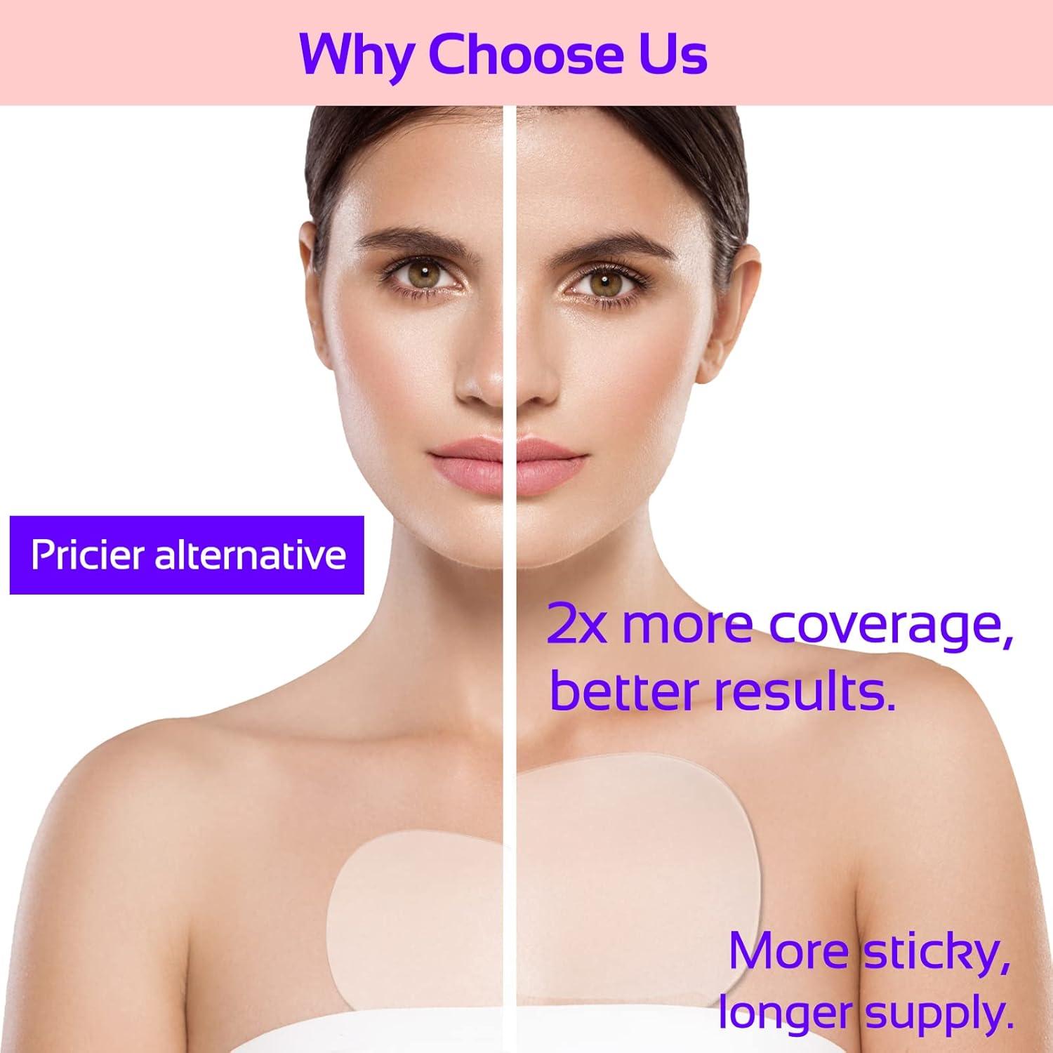 Parche Antarrugas para el Pecho Skywee - Set de 3 Parches de Silicona Reutilizables