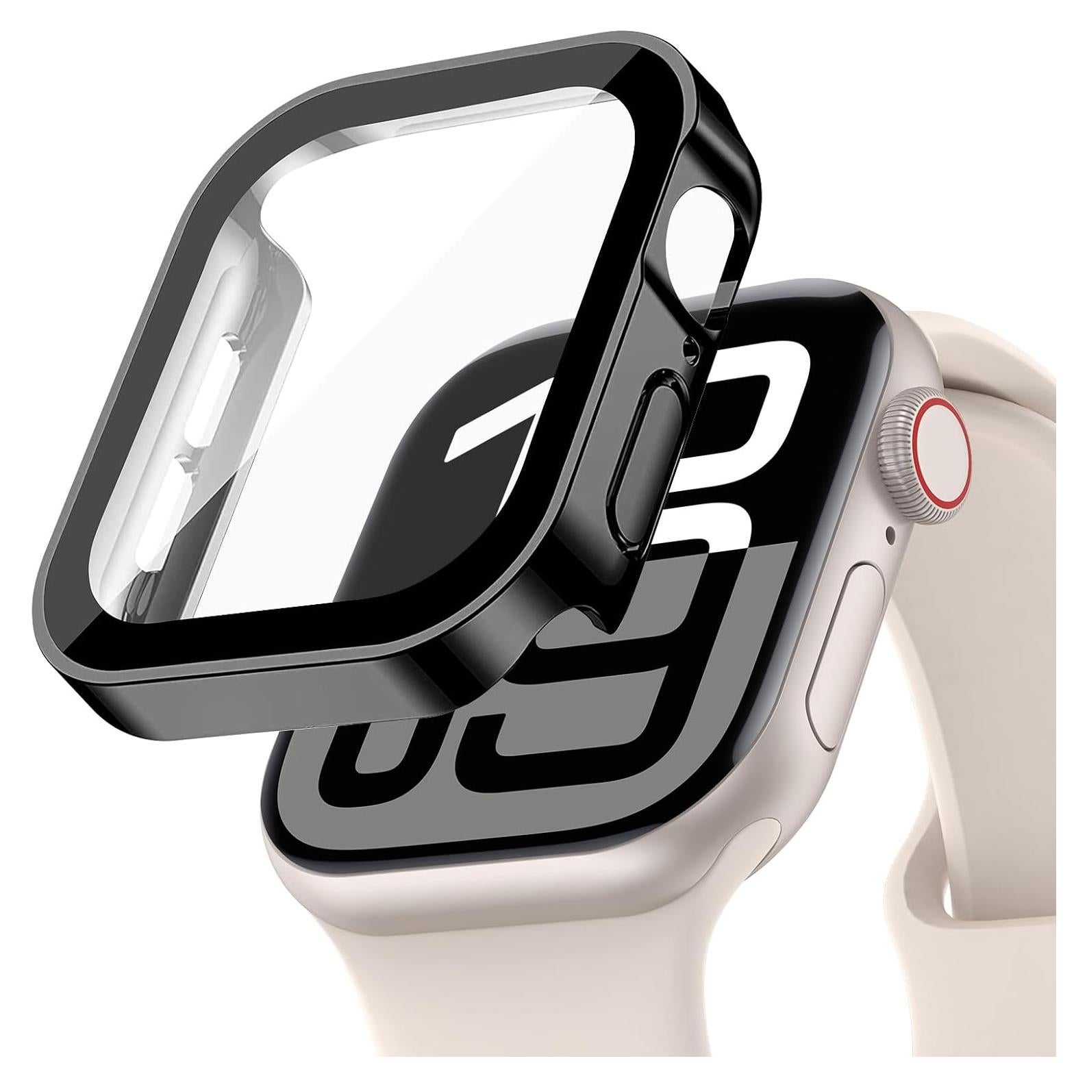 Funda Dura YuiYuKa para Apple Watch 42mm 44mm 45mm Negra