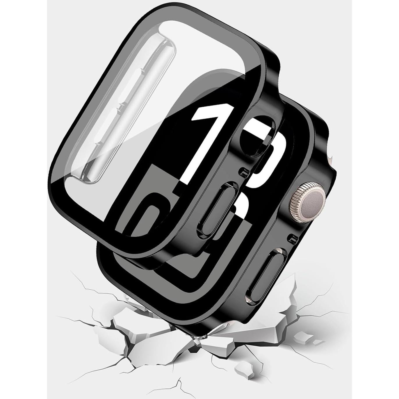 Funda Dura YuiYuKa para Apple Watch 42mm 44mm 45mm Negra