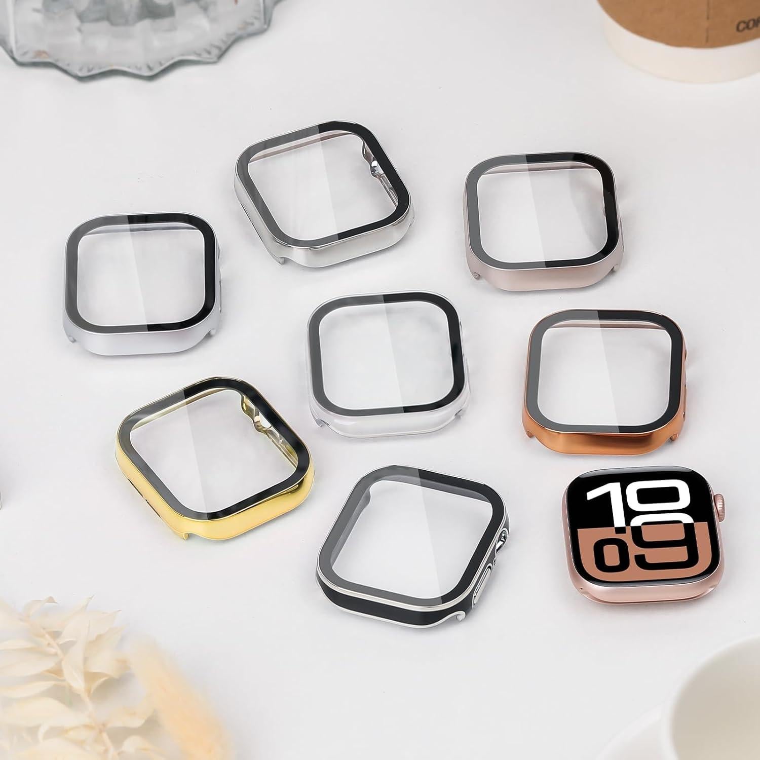 Funda Dura YuiYuKa para Apple Watch 42mm 44mm 45mm Negra