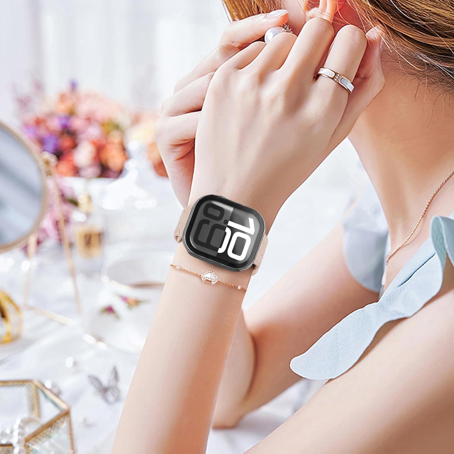 Funda Dura YuiYuKa para Apple Watch 42mm 44mm 45mm Negra