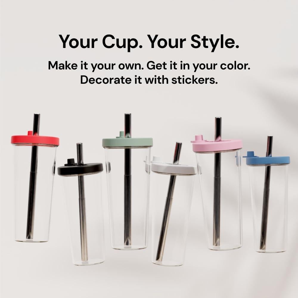 Taza de Té de Burbuja Reutilizable Dodoko 24 oz Azul Brisa