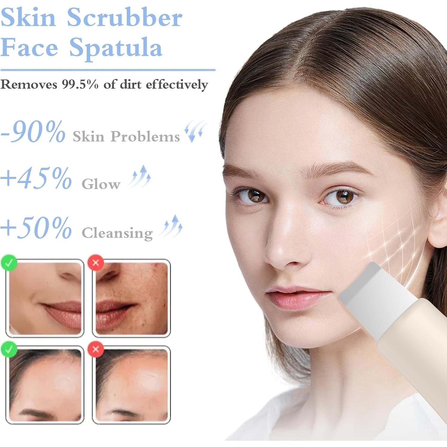 Espátula Limpiadora de Piel LRUFOB para Cuidado Facial Beige