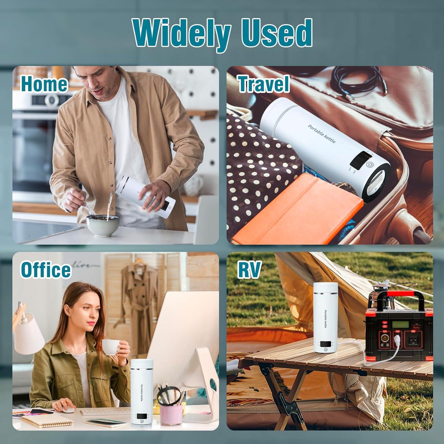 Hervidor Eléctrico Portátil Touxila 400ml 4 Temperaturas Azul