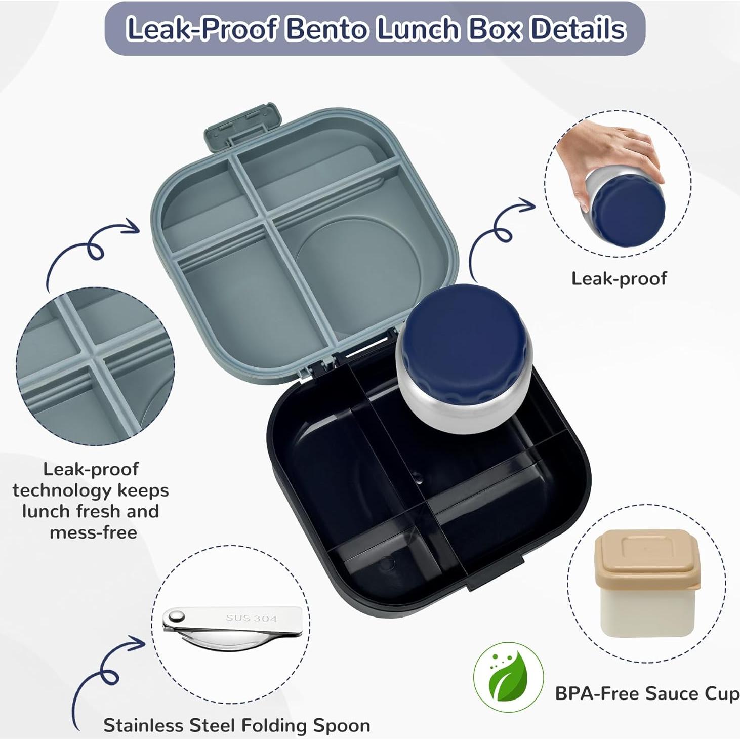 Caja de Almuerzo Bento Aimsnk para Niños 1.5L con Termo 355ml