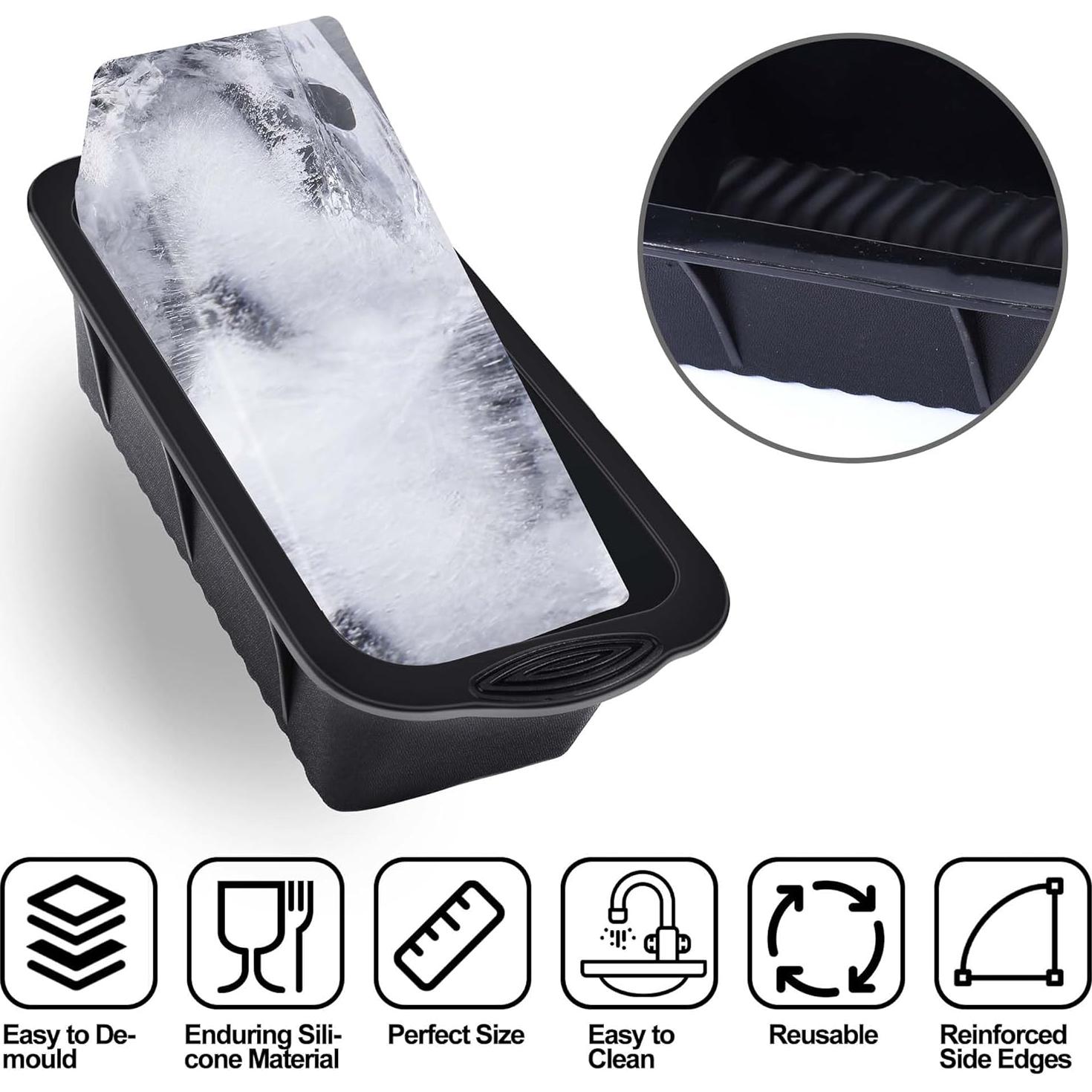 Moldes de Hielo Extra Grande XANGNIER de Silicona - 1 Paquete