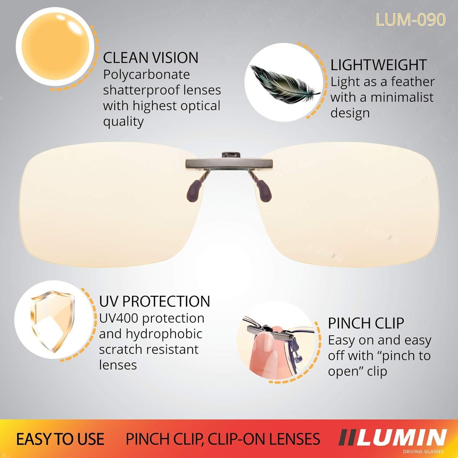 Gafas de Conducción Nocturna Illumin - Clip On Unisex