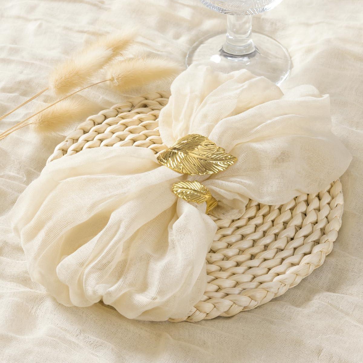 Juego de 10 Servilletas de Gasa Beige Socomi 53.34 cm