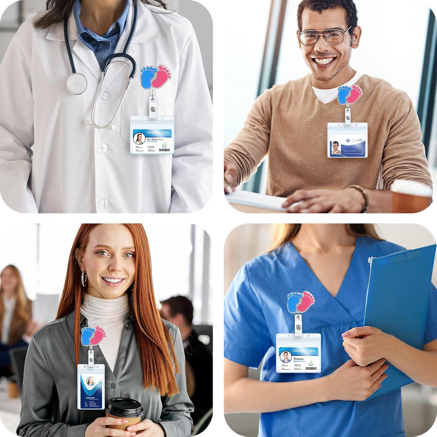 Reel de Insignia de Enfermera BEZTN con Clip Retráctil