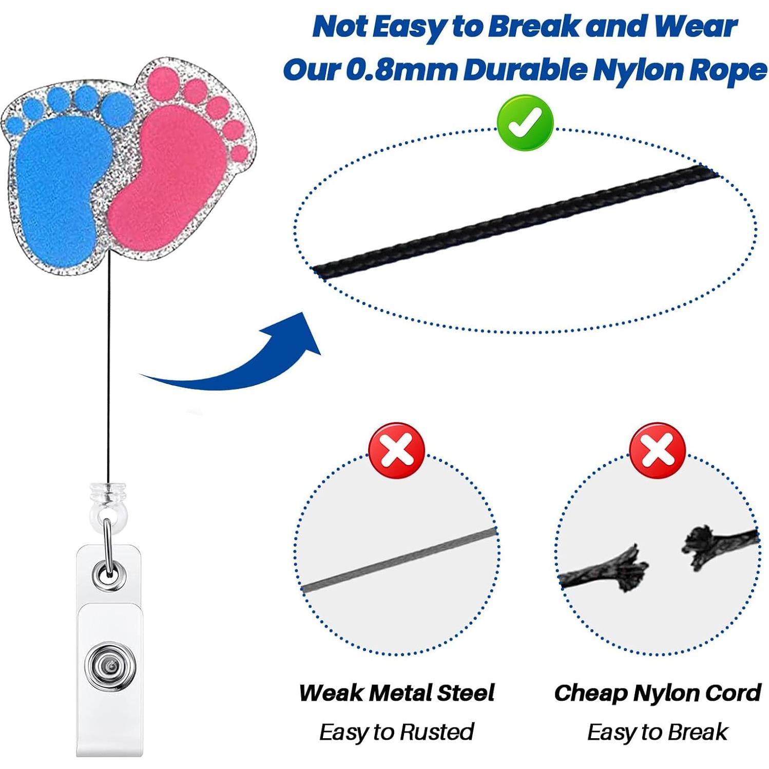 Reel de Insignia de Enfermera BEZTN con Clip Retráctil