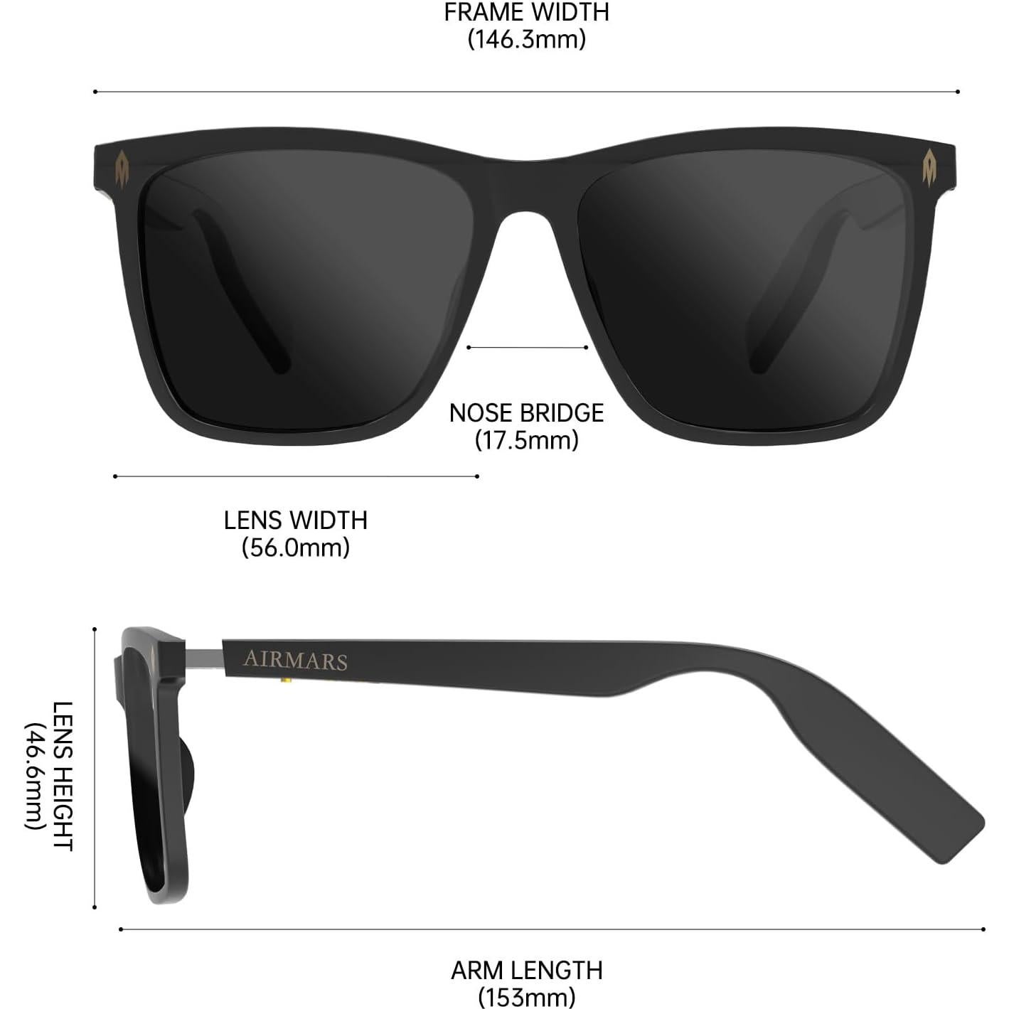 Gafas Inteligentes AIRMARS Bluetooth 5.4, Lentes Fotocromáticas UV