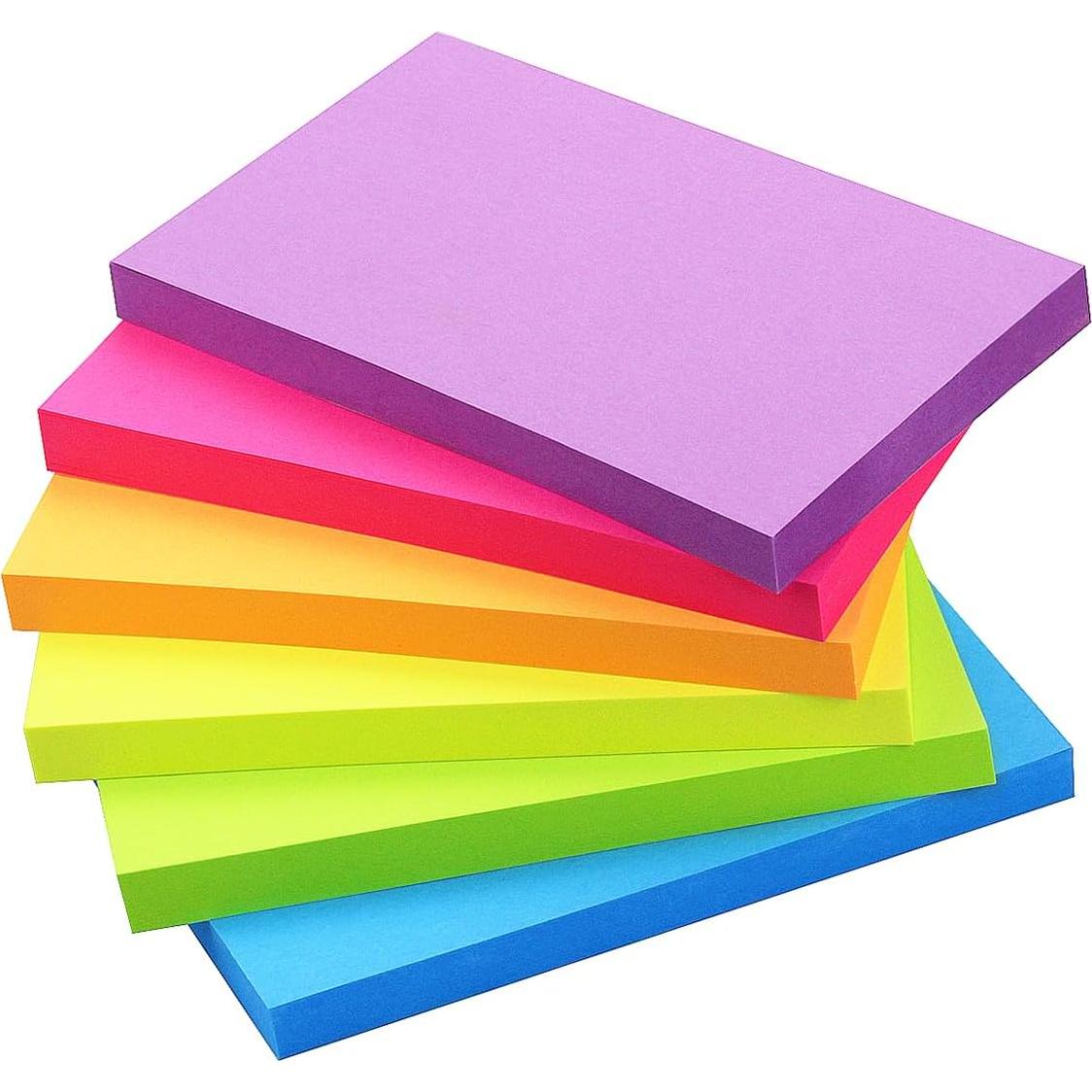 Notas Adhesivas Early Buy 7.6 x 12.7 cm, 6 Blocs de 70 Hojas