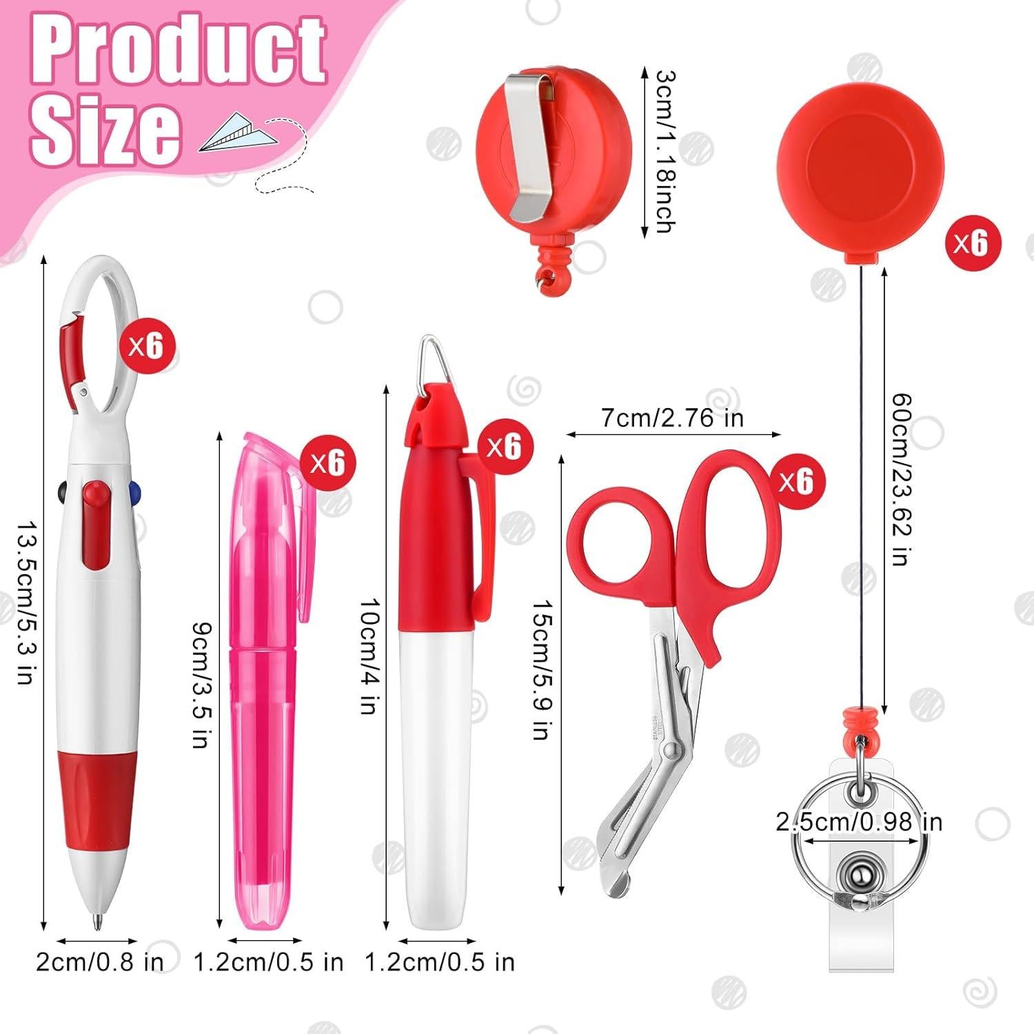 Conjunto de 36 Accesorios para Enfermeras Yinkin - Estilo Clásico