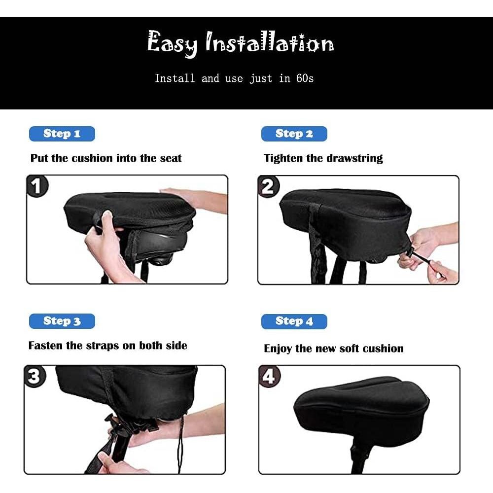 Funda de Cojín de Gel para Asiento de Bicicleta Infantil Liyamobu 22.86x15.24cm