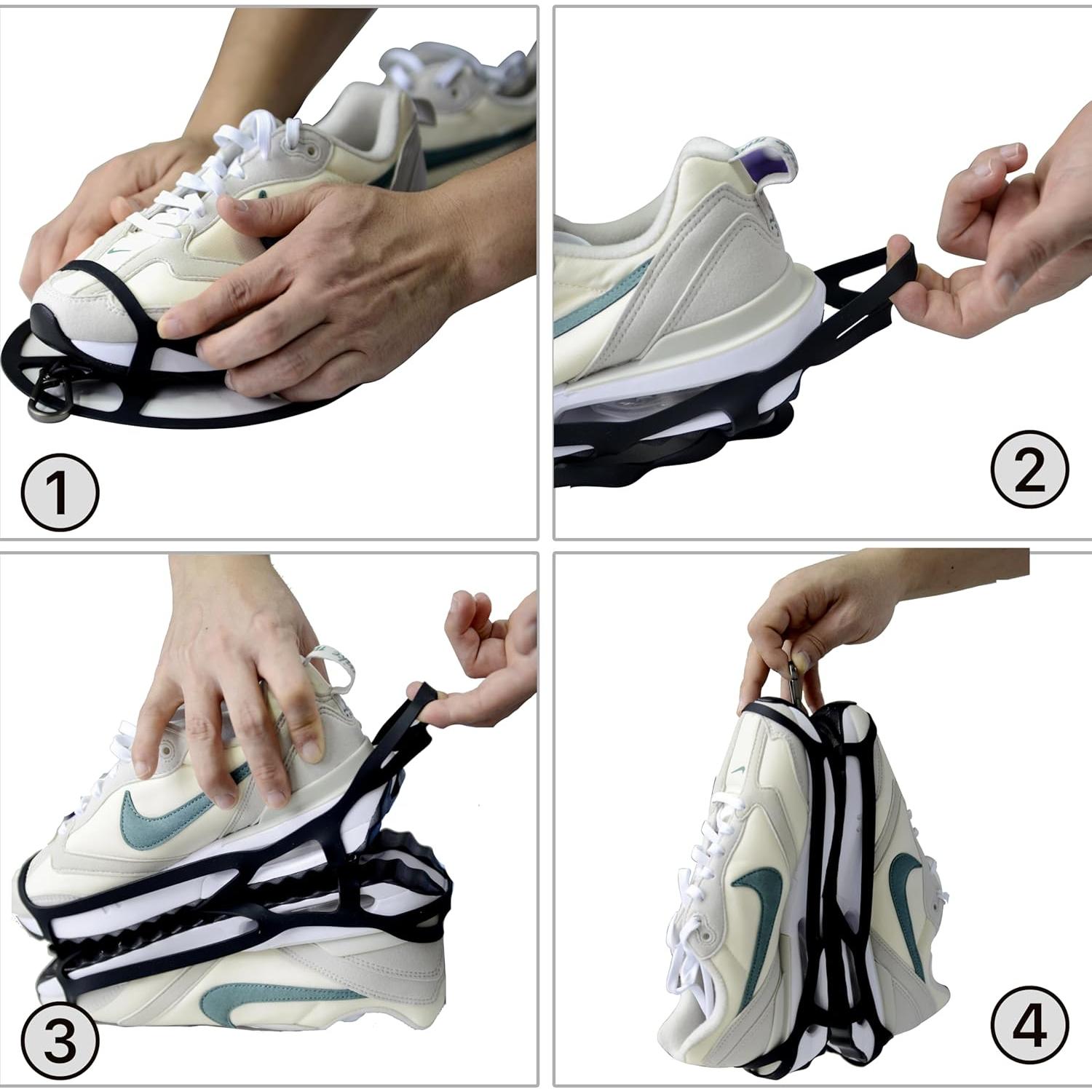 Soporte para zapatos MALTERZER de silicona negra para viajar